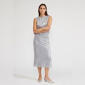 LUCY PARIS
KATY SEQUINED SKIRT - SILVER
